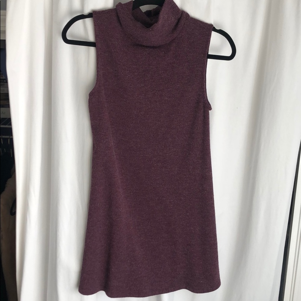 Purple sleeveless sweater dress fits S & M